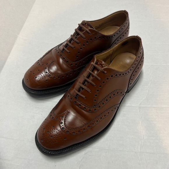 Church’s Mens UK 8.5 / US 9.5 Brown Leather Burnwood Wingtip Derby Brogue Oxford main image 9